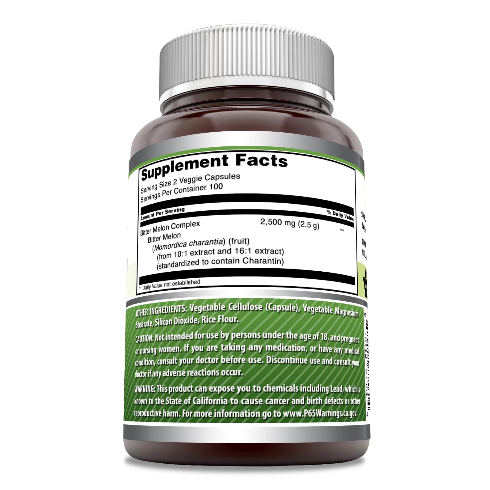 Foto 3 pulgar | Suplemento Amazing Formulas Bitter Melon Complex 2500 Mg - Venta Internacional.