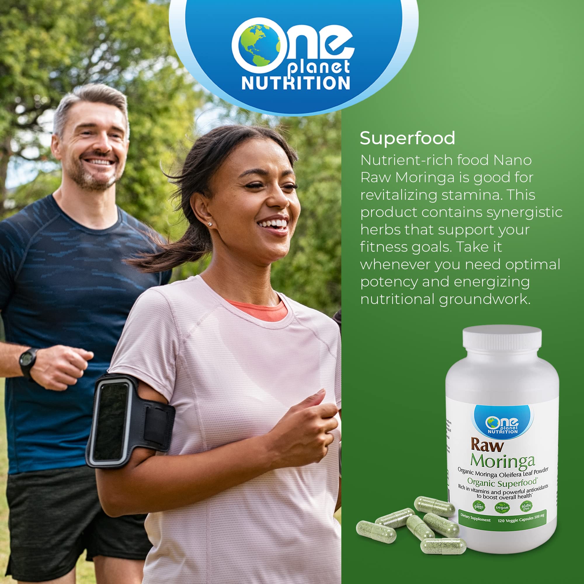 Foto 7 pulgar | Suplemento De Moringa Orgánica One Planet Nutrition 500 Mg X120 - Venta Internacional.