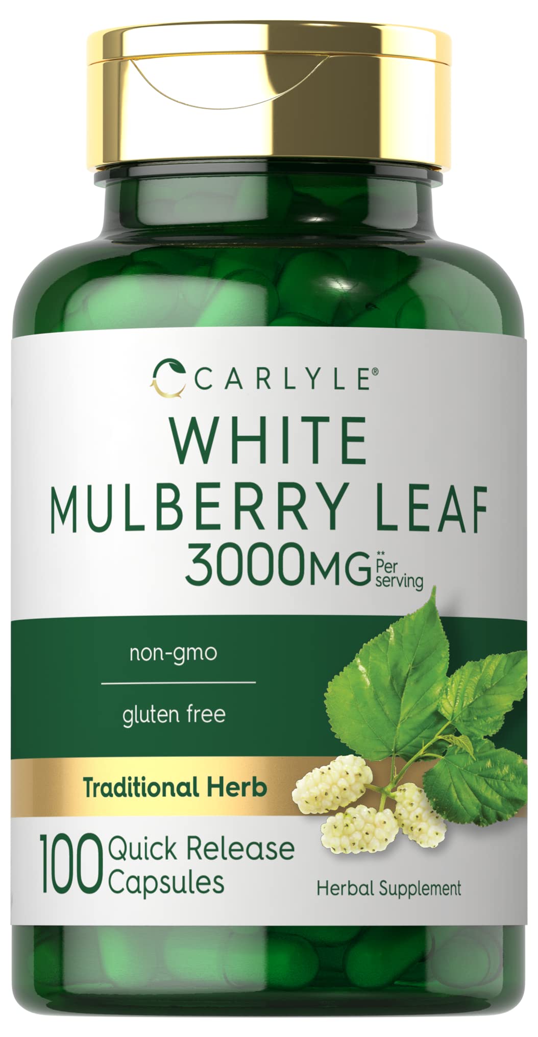 Suplemento De Extracto De Hoja De Morera Blanca De Carlyle 3000 Mg 100 Cápsulas - Venta Internacional.