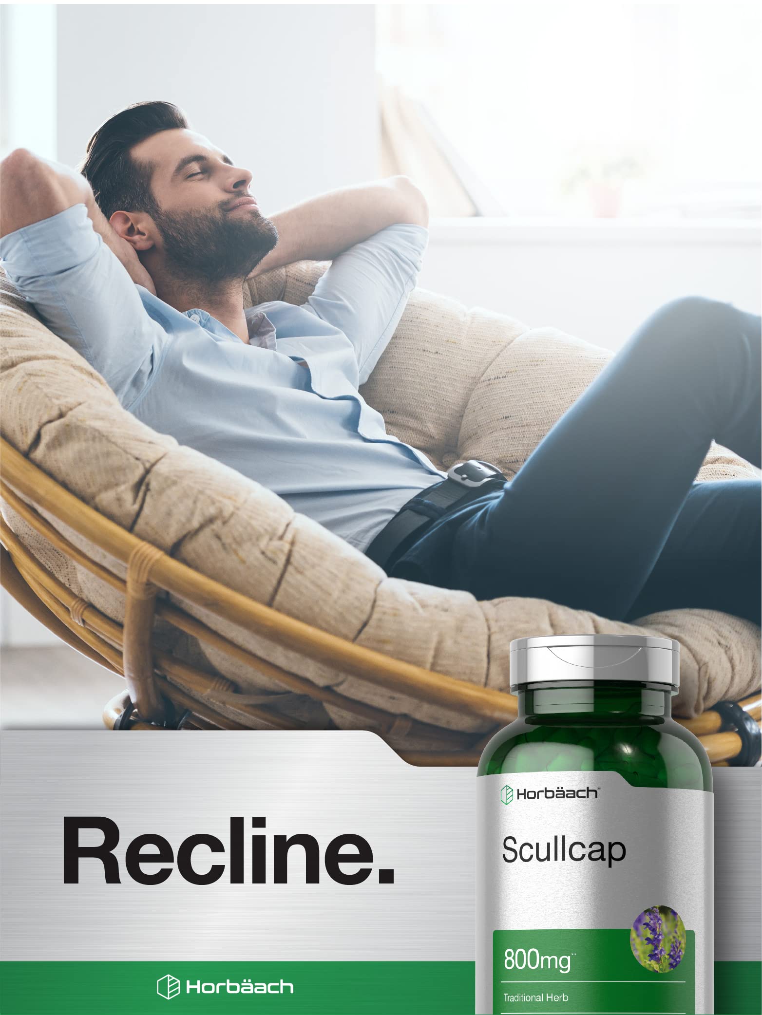 Foto 7 pulgar | Suplemento Horbäach Scullcap En Cápsulas, 800 Mg, 200 Unidades - Venta Internacional.