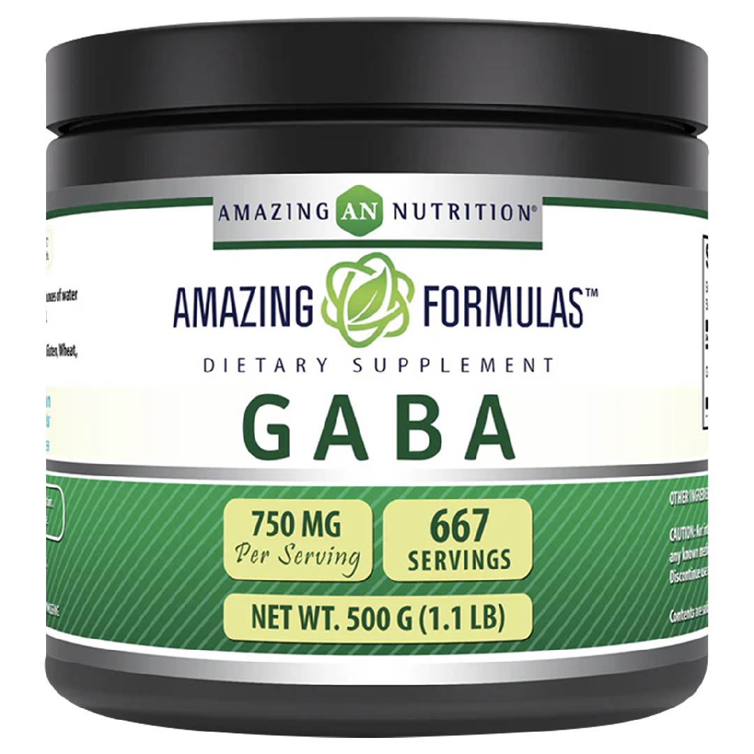 Amazing Formulas Gaba Powder Reducción Estrés Ansiedad 500 G