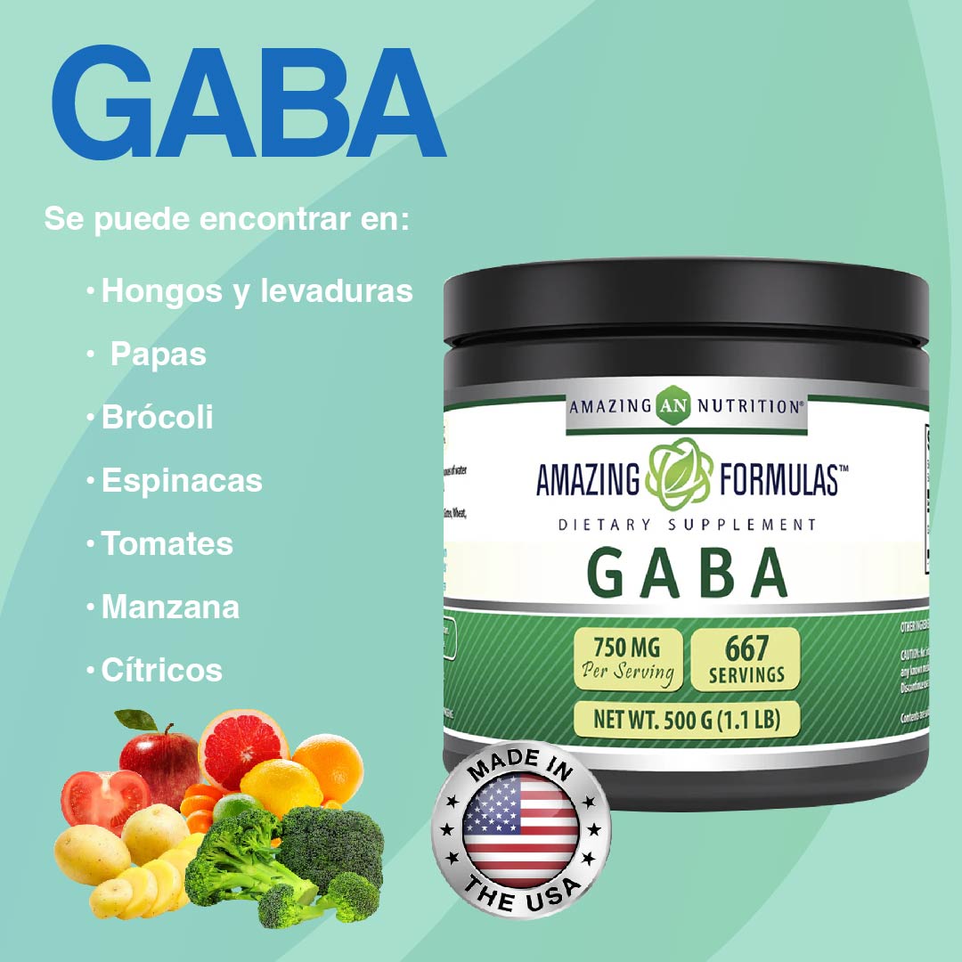 Foto 4 pulgar | Amazing Formulas Gaba Powder Reducción Estrés Ansiedad 500 G