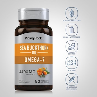 Foto 3 | Suplemento De Aceite De Espino Amarillo Piping Rock, 4400 Mg, 90 Cápsulas Blandas - Venta Internacional.