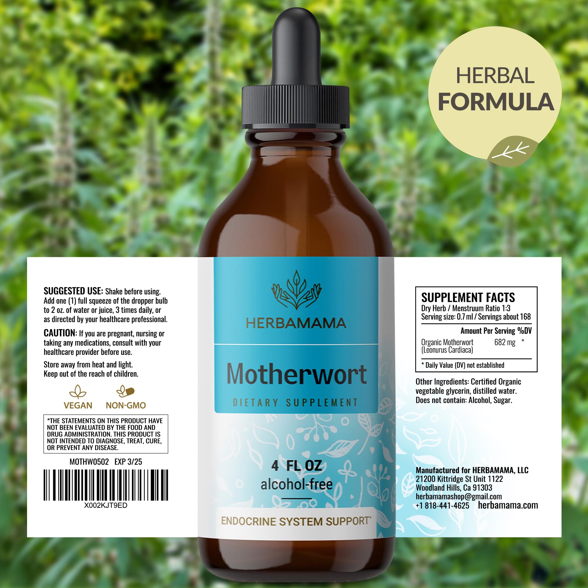 Foto 8 pulgar | Suplemento Herbamama: Tintura De Agripalma, 56 Ml, Vegano - Venta Internacional.