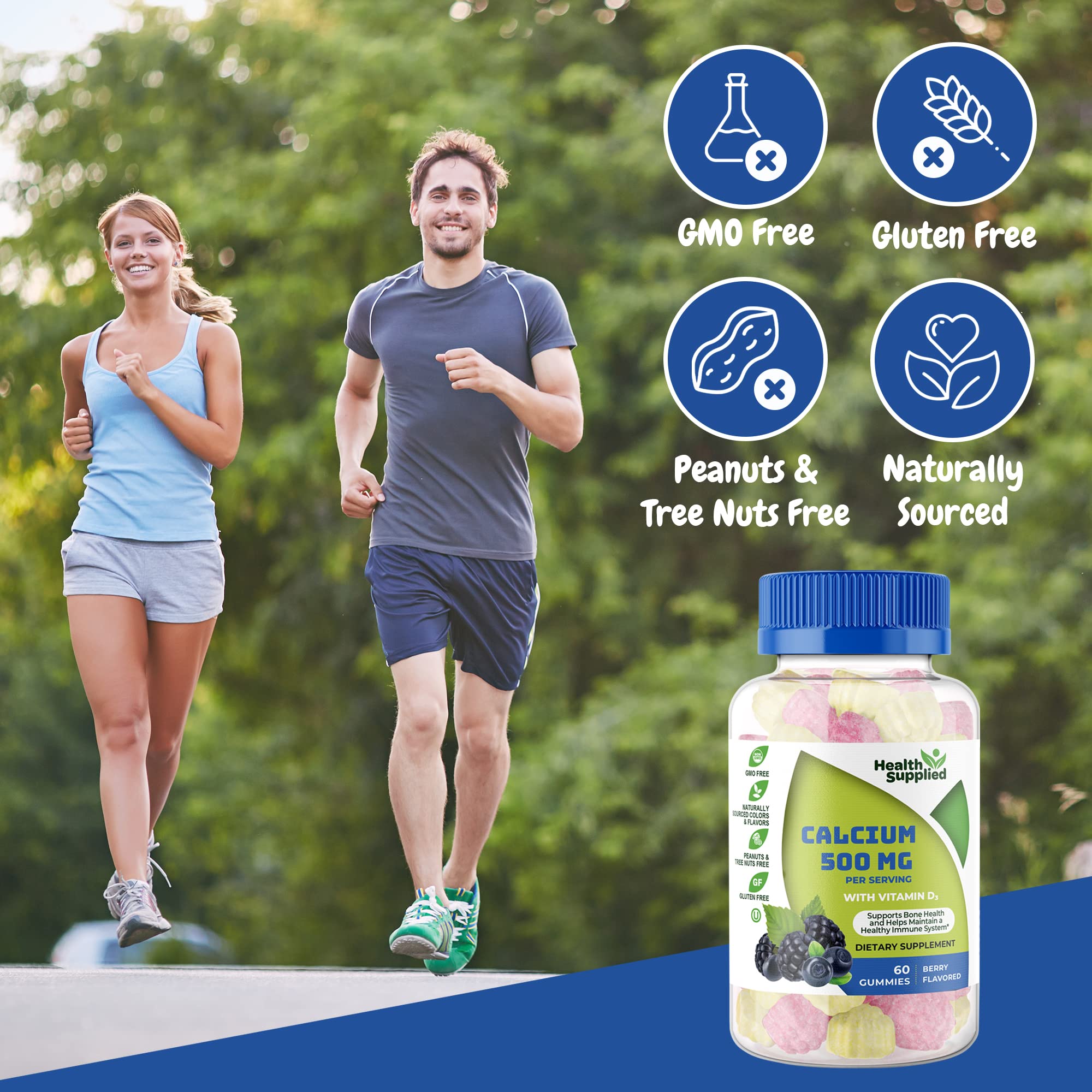Foto 6 pulgar | Calcium Gummies Health Supplied, 500 Mg, 120 Unidades (paquete De 2) - Venta Internacional.