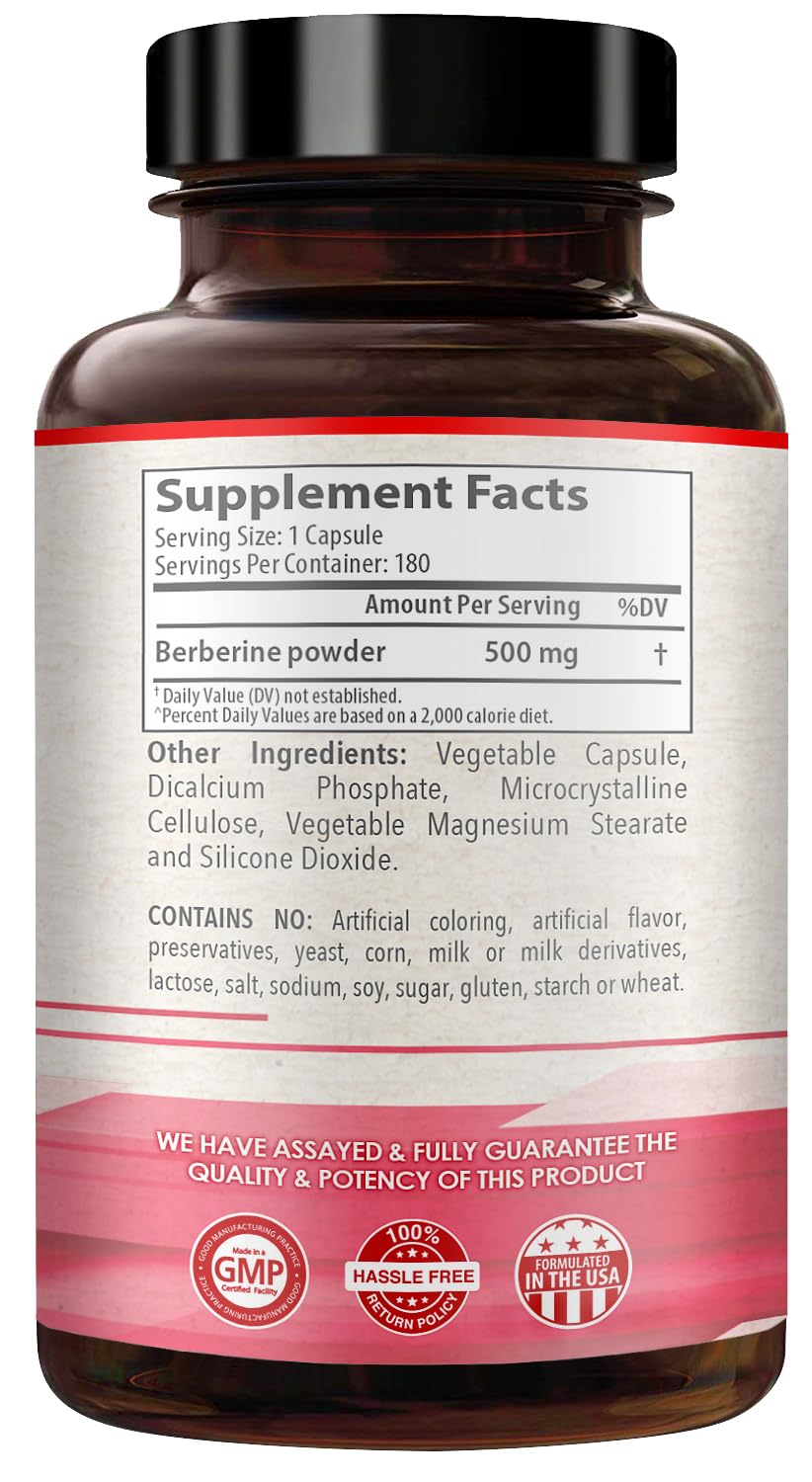 Foto 3 pulgar | Suplemento Healthyway Berberine 500 Mg 180 Cápsulas - Venta Internacional.