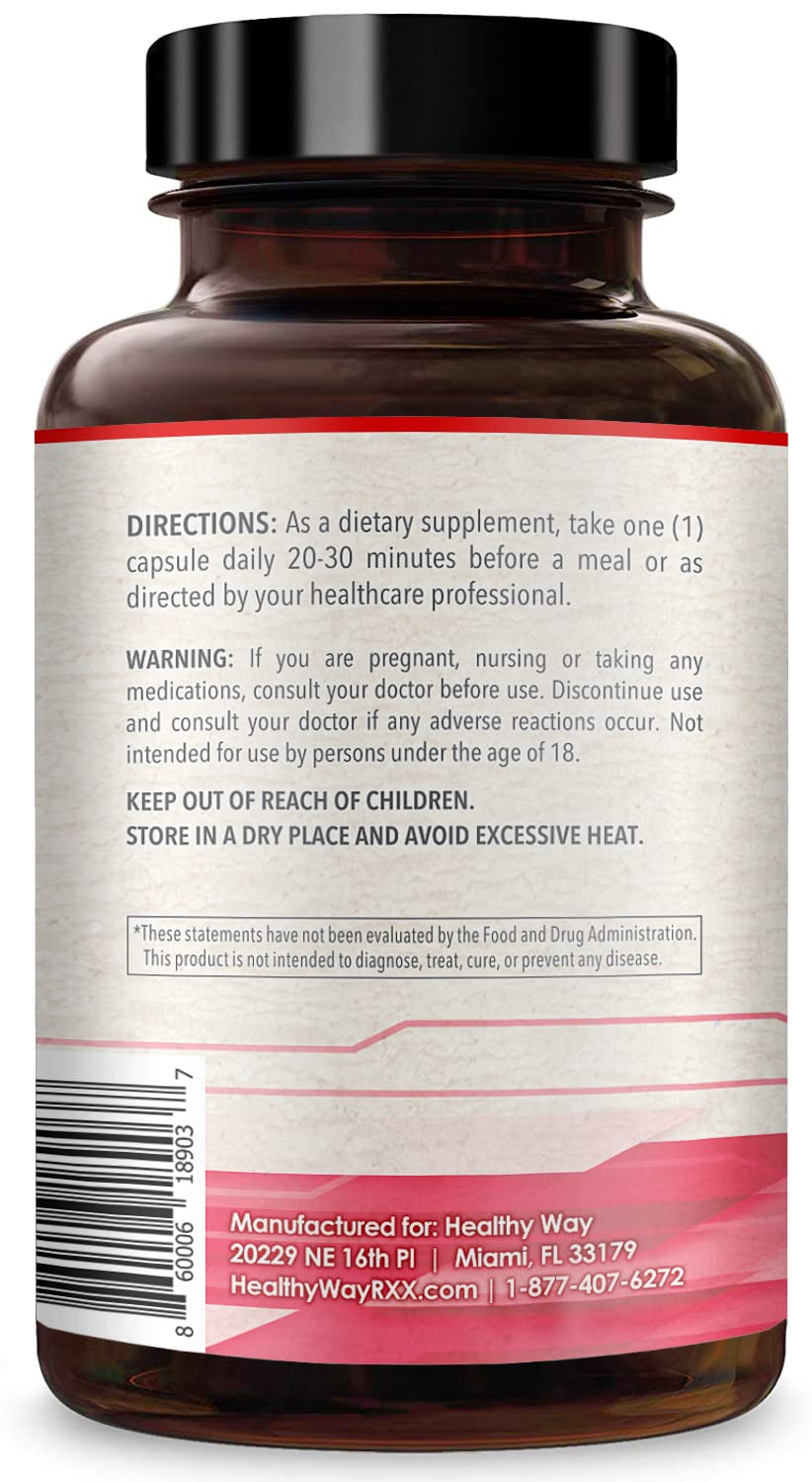 Foto 4 pulgar | Suplemento Healthyway Berberine 500 Mg 180 Cápsulas - Venta Internacional.