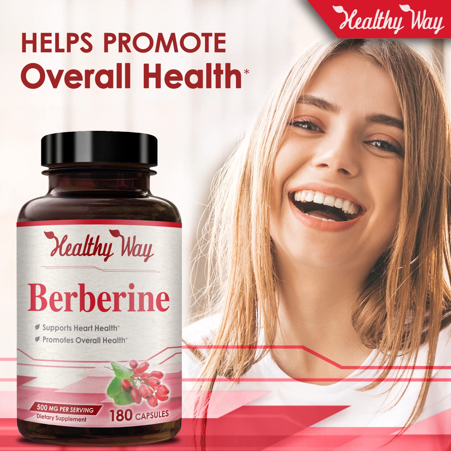Foto 6 pulgar | Suplemento Healthyway Berberine 500 Mg 180 Cápsulas - Venta Internacional.