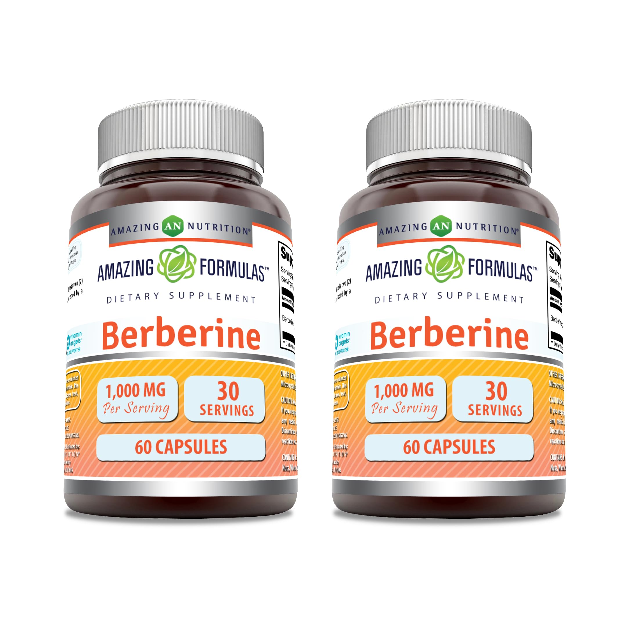 Foto 2 pulgar | Suplemento Amazing Formulas Berberine 1000 Mg 60 Cápsulas X 2 - Venta Internacional.