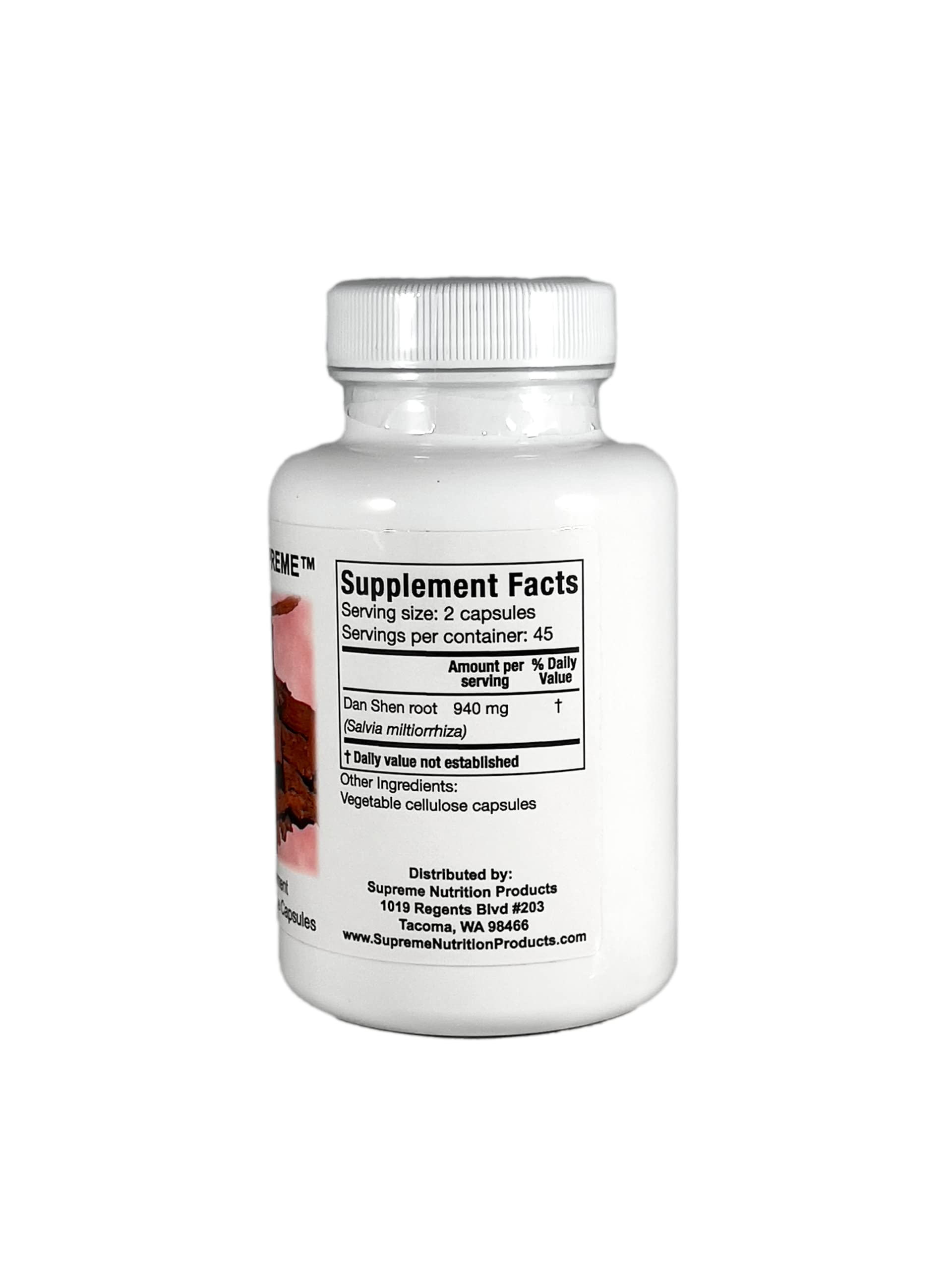 Foto 3 pulgar | Supreme Nutrition Dan Shen, 90 Cápsulas De Salvia Roja Pura - Venta Internacional.