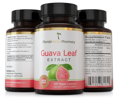 Foto 4 | Suplemento De Extracto De Hoja De Guayaba De Florida Herbal Pharmacy 120 Cápsulas - Venta Internacional.