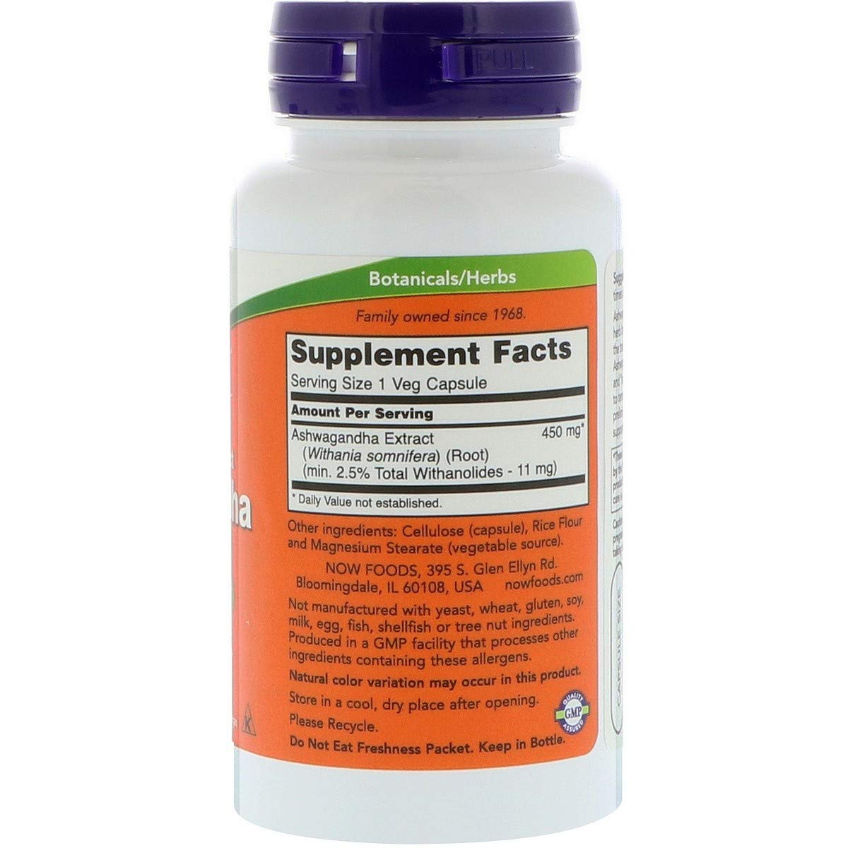 Foto 3 pulgar | Extracto Estandarizado De 450 Mg De Ashwagandha De Supplement Now Foods - Venta Internacional.