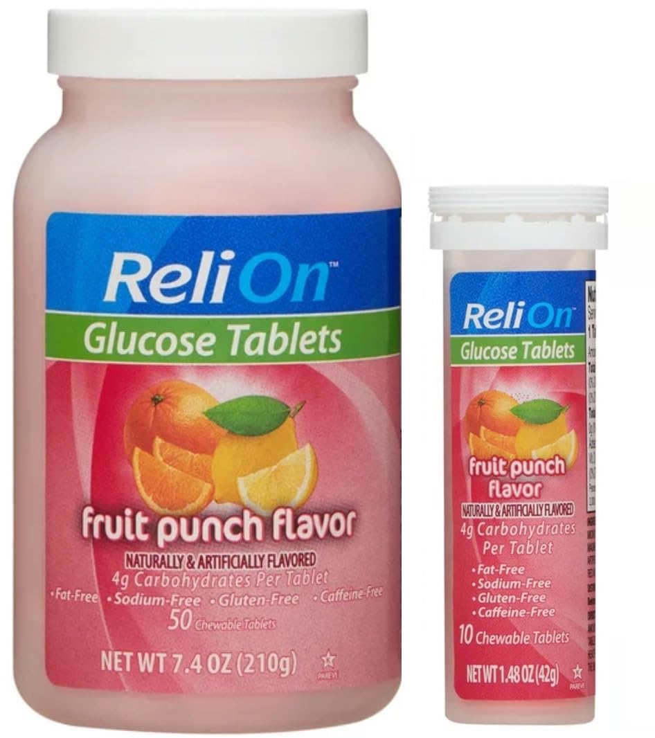 Foto 2 pulgar | Tabletas De Glucosa Relion 50 Tabletas Con Tubo Portátil + 10 Tabletas - Venta Internacional.