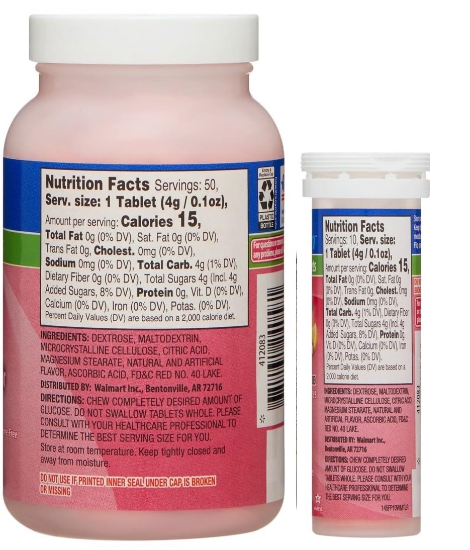 Foto 3 pulgar | Tabletas De Glucosa Relion 50 Tabletas Con Tubo Portátil + 10 Tabletas - Venta Internacional.