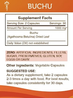 Foto 3 | Suplemento Secrets Of The Tribe Buchu 60 Cápsulas 1000 Mg - Venta Internacional.