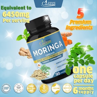 Foto 6 | Suplemento Orgánico De Extracto De Moringa De Cadane (6450 Mg) - Venta Internacional.