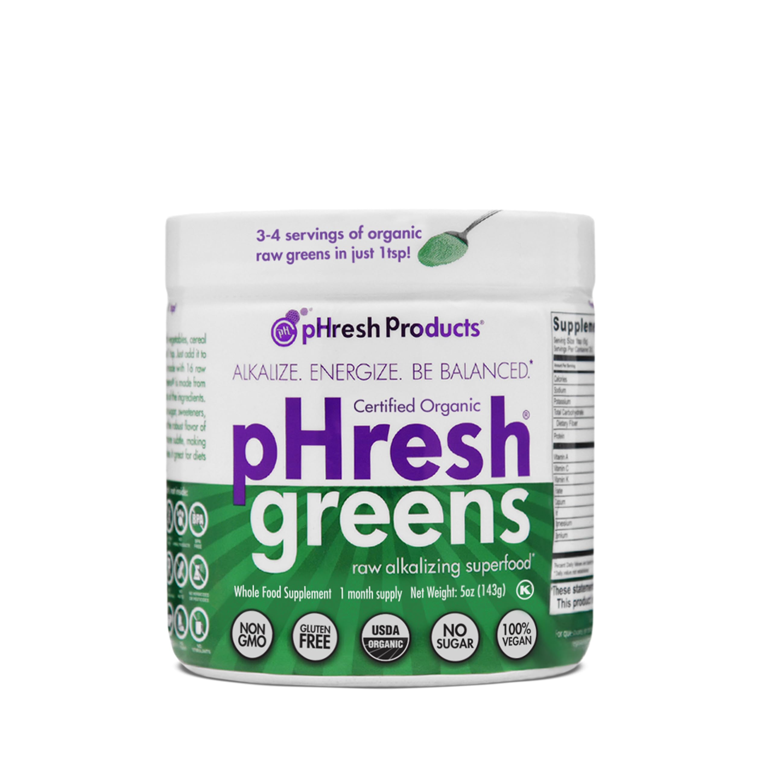 Foto 1 | Suplemento Phresh Greens, Superalimento Alcalinizante Crudo, 150 Ml - Venta Internacional.