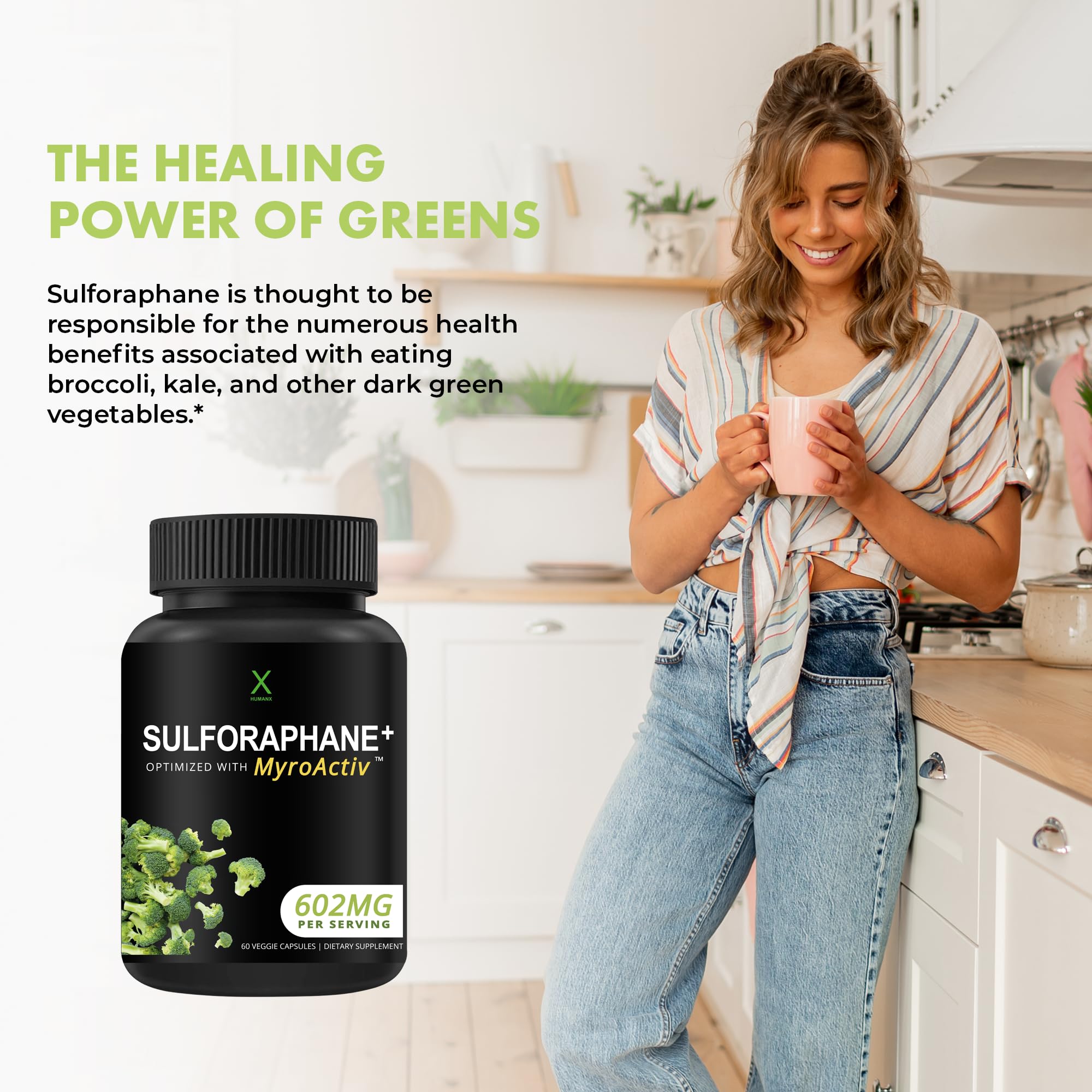 Foto 5 pulgar | Suplemento Humanx Sulforaphane+ 602 Mg Con Brócoli Y Moringa - Venta Internacional.