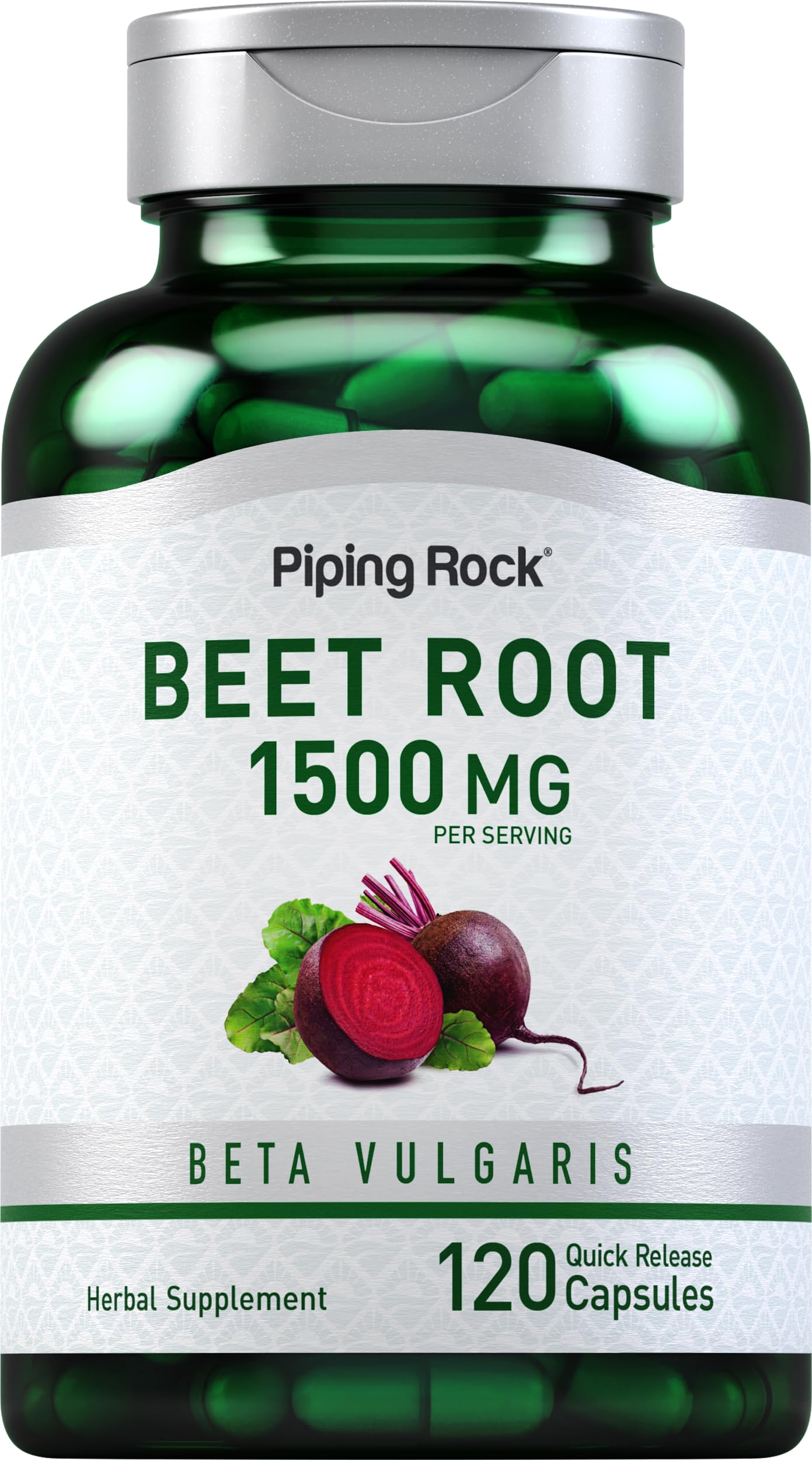 Foto 2 pulgar | Suplemento Piping Rock, Cápsulas De Raíz De Remolacha, 1500 Mg, 120 Píldoras - Venta Internacional.