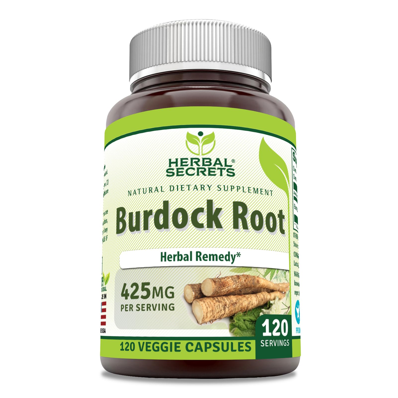 Foto 2 pulgar | Suplemento Herbal Secrets De Raíz De Bardana 425 Mg 120 Cápsulas - Venta Internacional.