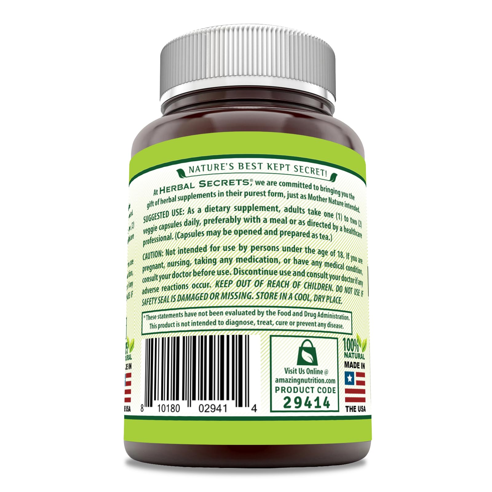 Foto 4 pulgar | Suplemento Herbal Secrets De Raíz De Bardana 425 Mg 120 Cápsulas - Venta Internacional.