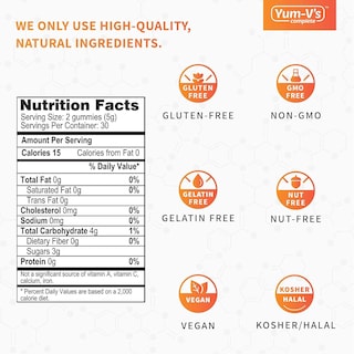 Foto 2 | Suplemento: Gomitas De Glucosa Completas Yum-v's Yumvs De 60 Unidades - Venta Internacional.