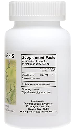 Foto 4 pulgar | Supreme Nutrition Andrographis 90 Cápsulas Vegetarianas - Venta Internacional.