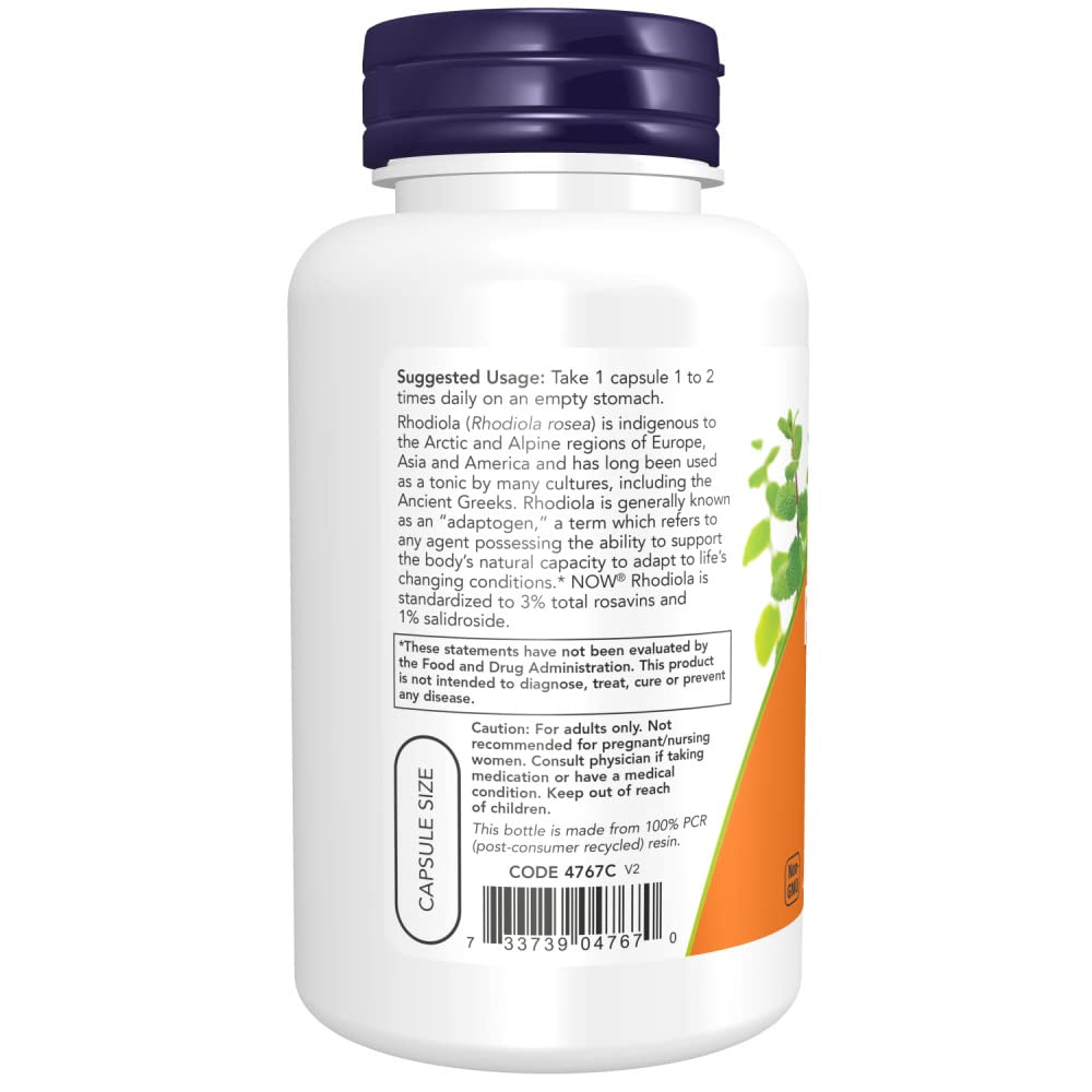 Foto 4 pulgar | Suplemento Now Foods Rhodiola 500 Mg 120 Cápsulas Vegetarianas - Venta Internacional