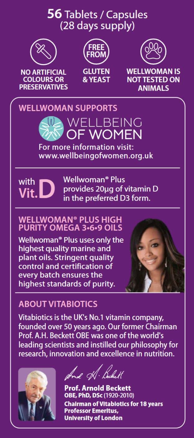 Foto 5 pulgar | Suplemento Vitabiotics Wellwoman Plus Tablets 56 Cápsulas - Venta Internacional.