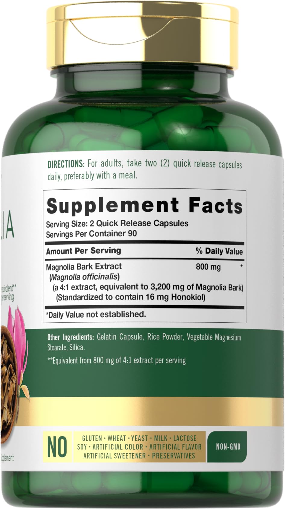 Foto 3 pulgar | Suplemento Carlyle Magnolia Bark 3200 Mg 180 Cápsulas en Polvo - Venta Internacional