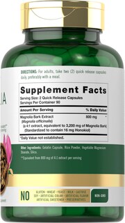 Foto 2 | Suplemento Carlyle Magnolia Bark 3200 Mg 180 Cápsulas en Polvo - Venta Internacional