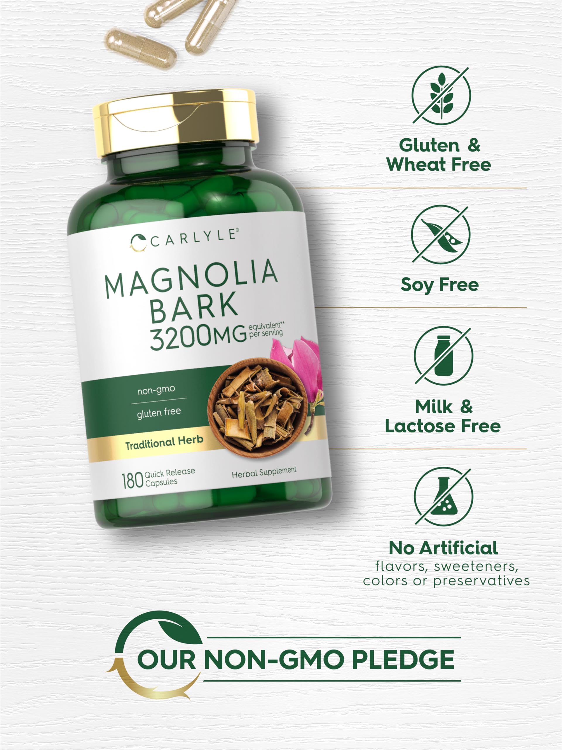 Foto 6 pulgar | Suplemento Carlyle Magnolia Bark 3200 Mg 180 Cápsulas en Polvo - Venta Internacional