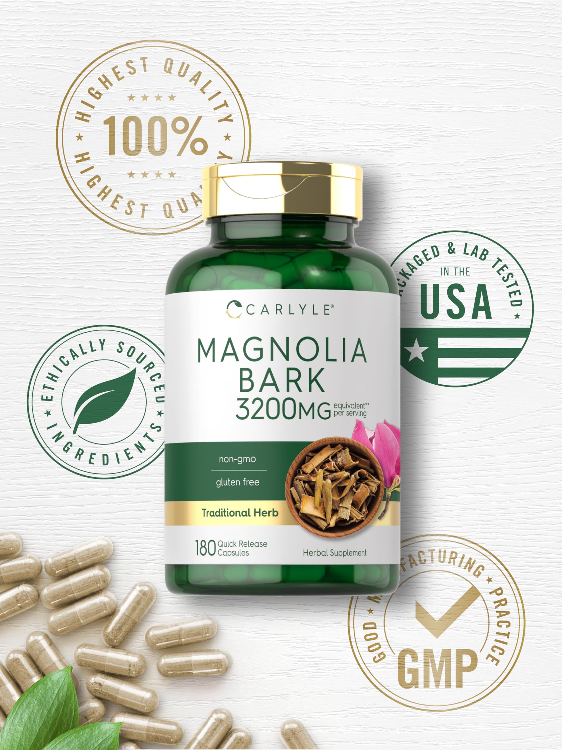 Foto 7 pulgar | Suplemento Carlyle Magnolia Bark 3200 Mg 180 Cápsulas en Polvo - Venta Internacional