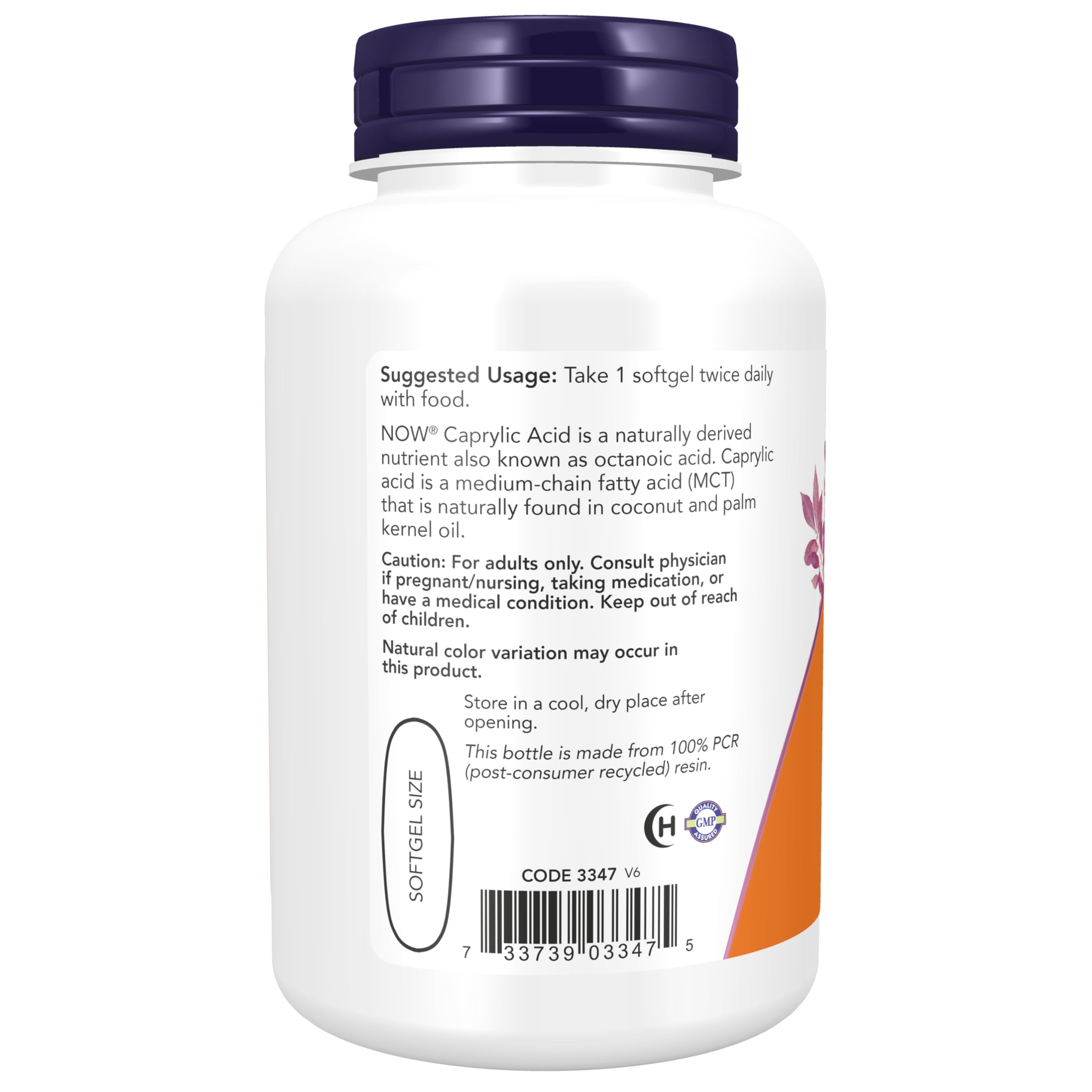 Foto 3 pulgar | Suplementos Now Foods Ácido Caprílico 600 Mg Mct 100 Cápsulas Blandas - Venta Internacional.