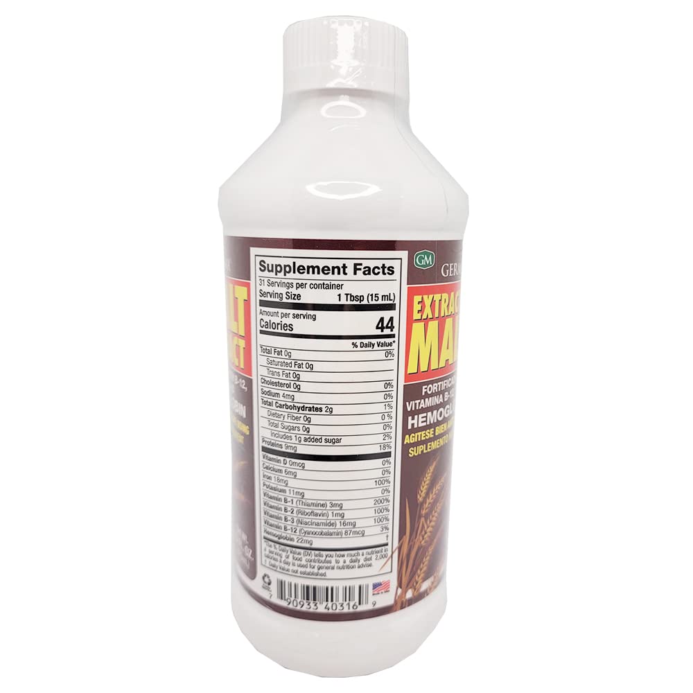 Foto 2 | Suplemento Dietético Extracto De Germa Malta 473 Ml Con Vitamina B12 Y Hemoglobina - Venta Internacional.