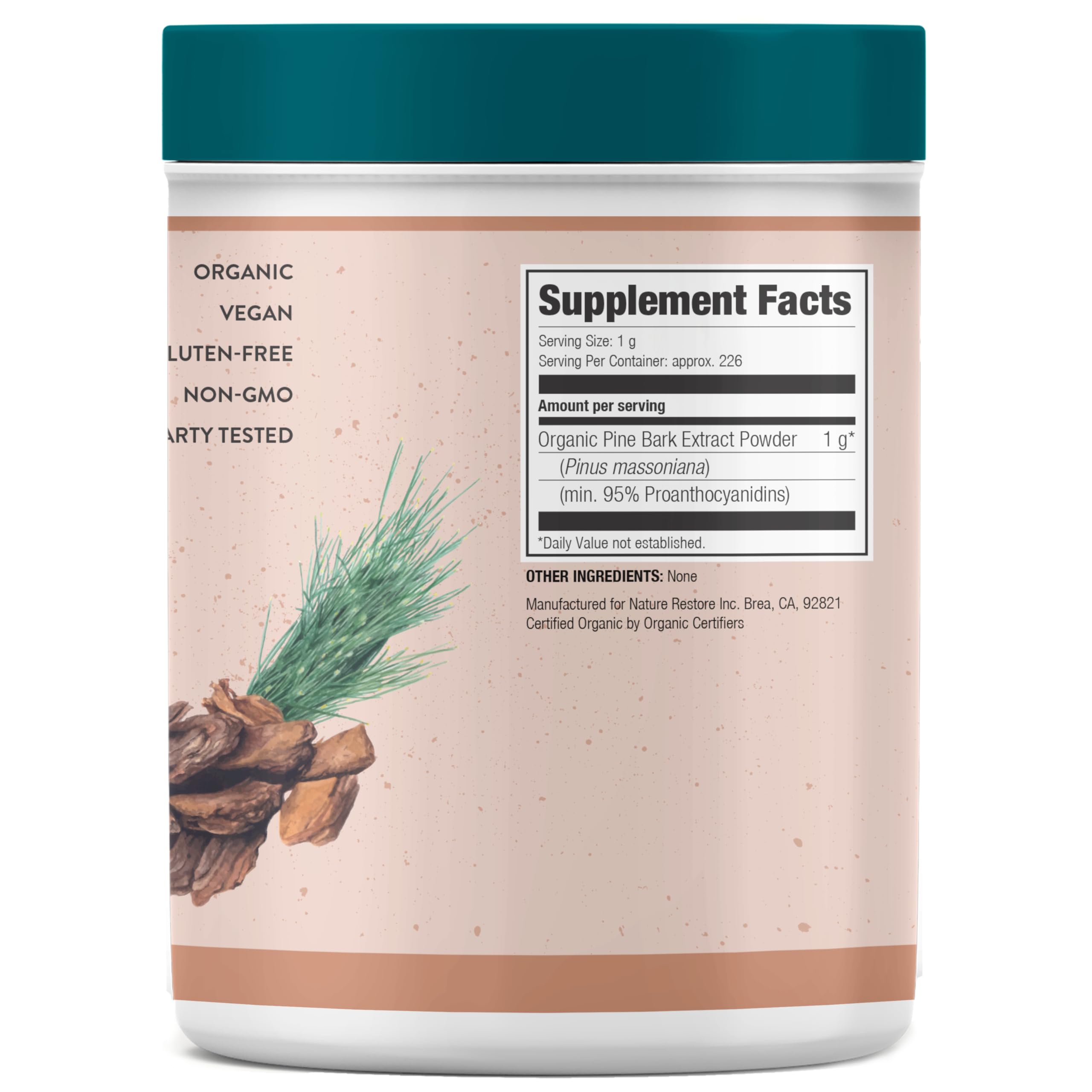 Foto 6 | Extracto De Corteza De Pino En Polvo Nature Restore, 226 G, Orgánico - Venta Internacional.