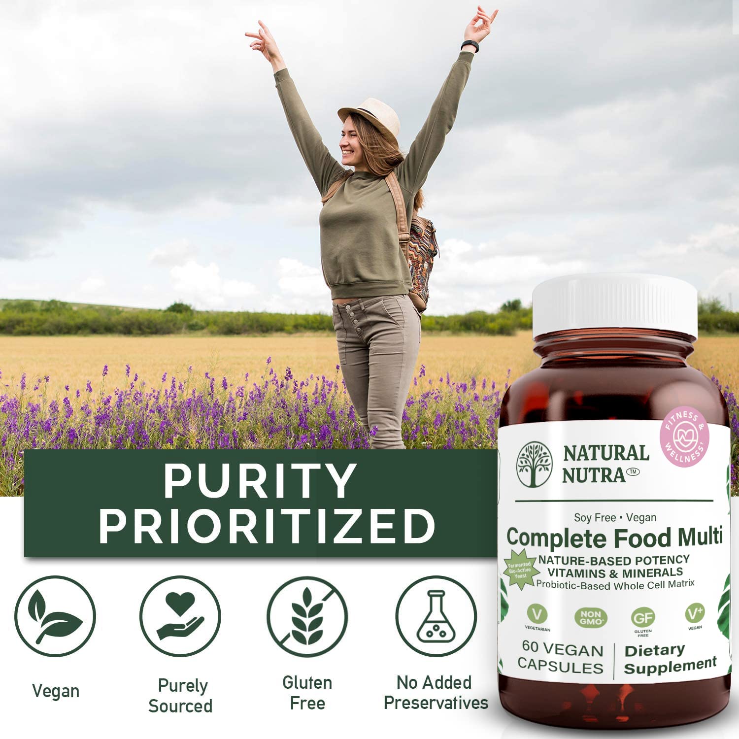 Foto 5 pulgar | Suplemento Multivitamínico Natural Nutra Whole Food 60 Cápsulas - Venta Internacional.