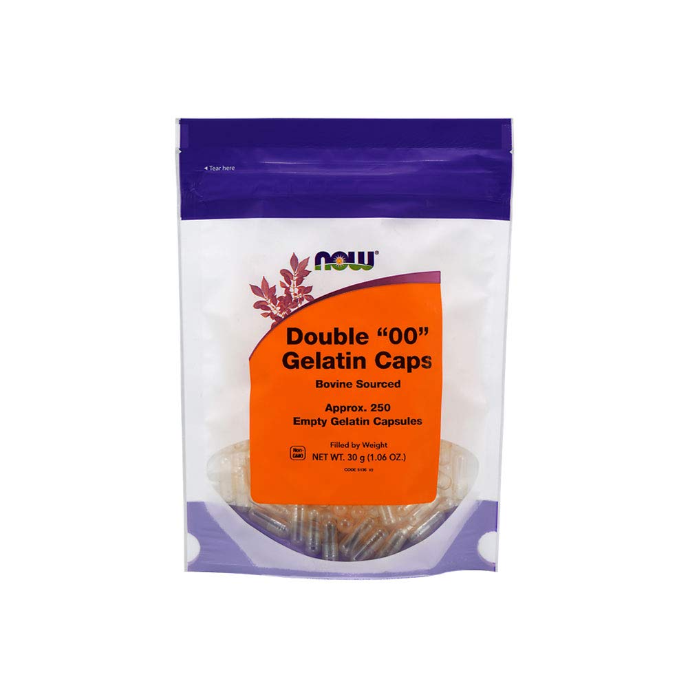 Cápsulas De Gelatina Vacías Now Foods Double 00 - 250 Cápsulas - Venta Internacional.
