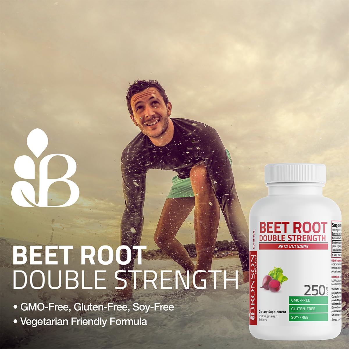 Foto 4 pulgar | Suplemento Bronson Beet Root Double Strength 4000 Mg 120 Comprimidos - Venta Internacional