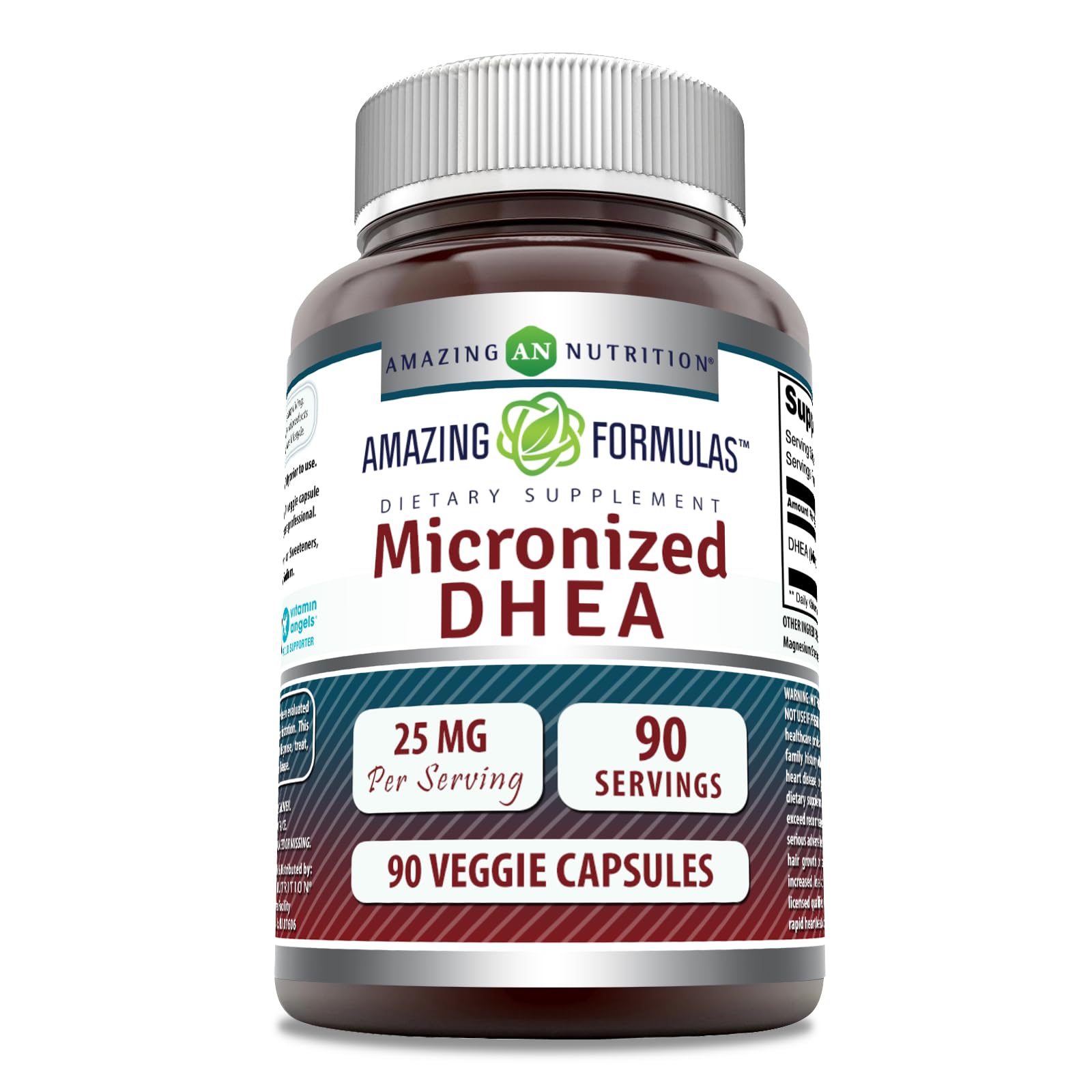 Suplemento Amazing Formulas Con Dhea Micronizada, 25 Mg, 90 Cápsulas - Venta Internacional.