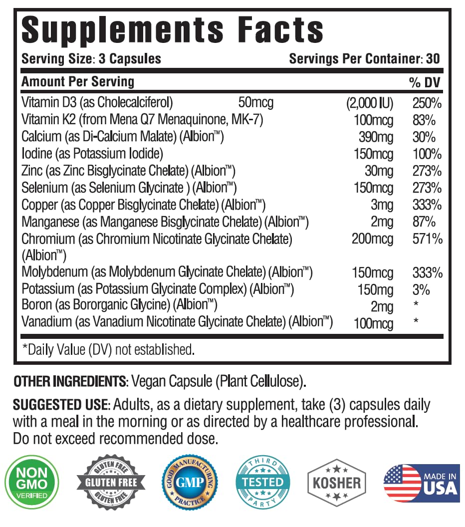 Foto 3 pulgar | (90 Cápsulas) Complejo Avanzado Kappa Nutrition Mineral 13 En 1 - Venta Internacional.