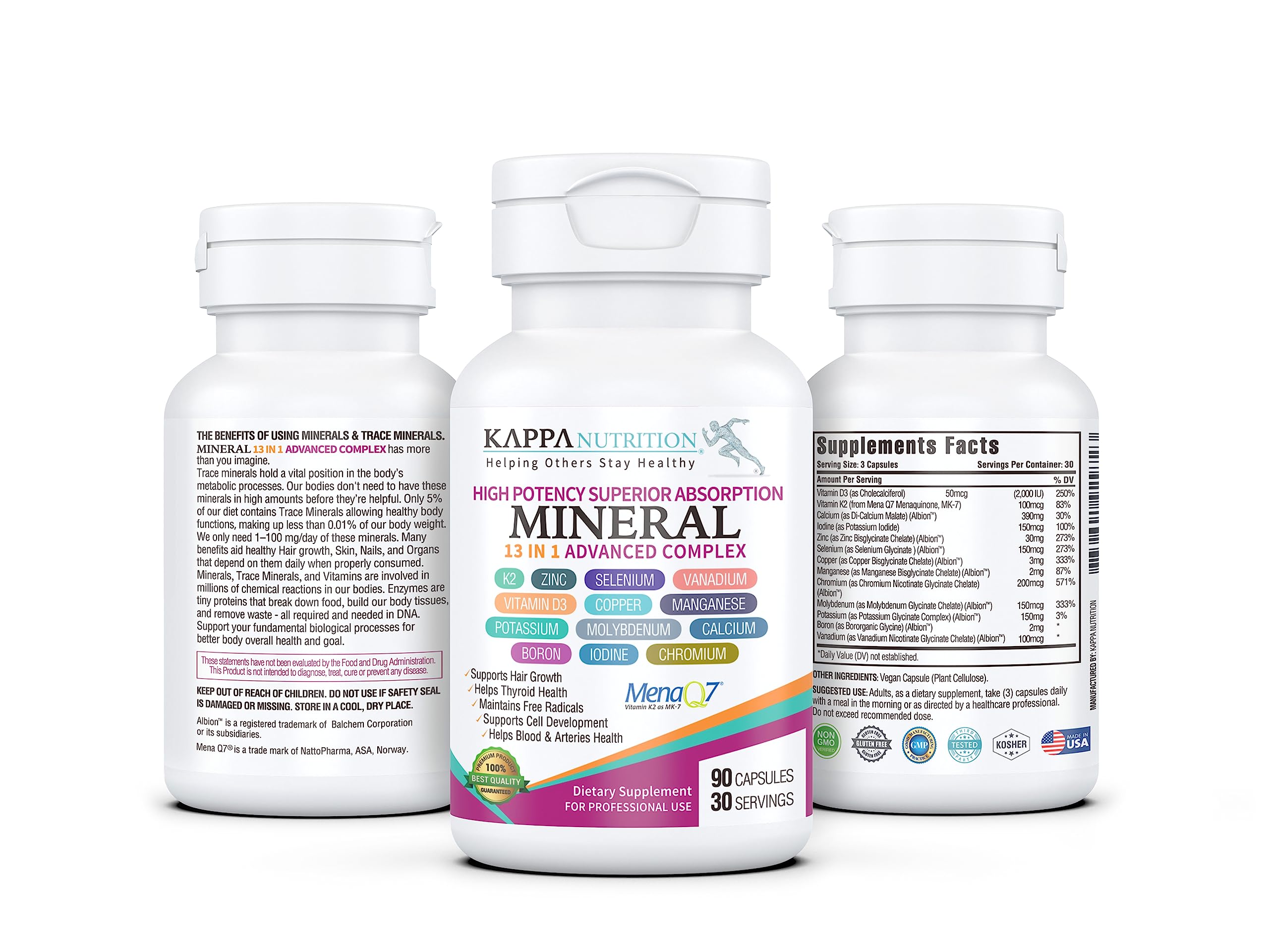 Foto 8 pulgar | (90 Cápsulas) Complejo Avanzado Kappa Nutrition Mineral 13 En 1 - Venta Internacional.