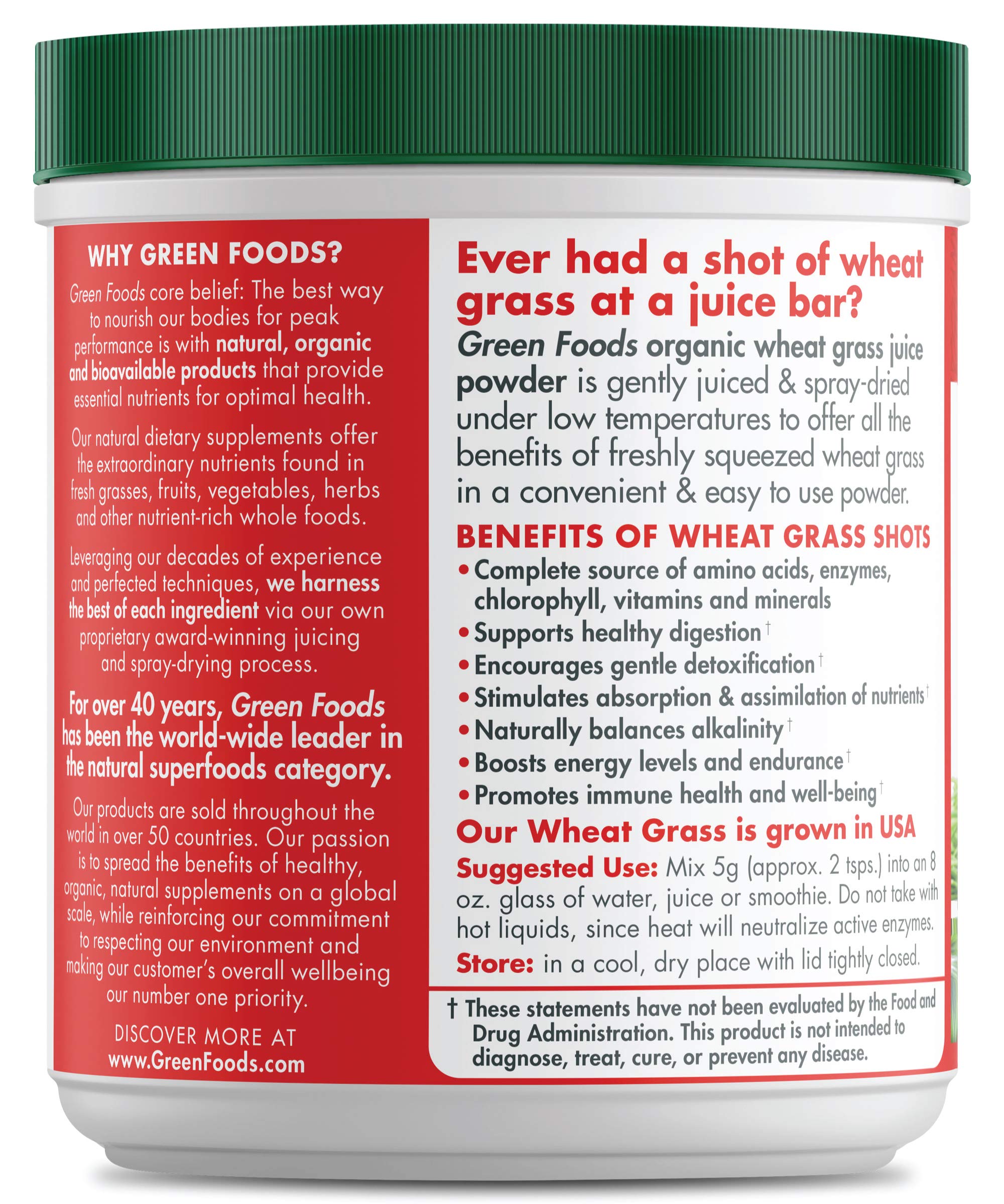 Foto 4 pulgar | Suplemento Green Foods Wheat Grass Shot, 30 Porciones, 150 Ml - Venta Internacional.