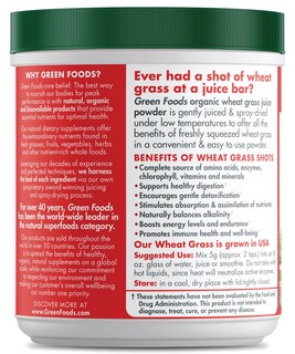 Foto 3 | Suplemento Green Foods Wheat Grass Shot, 30 Porciones, 150 Ml - Venta Internacional.