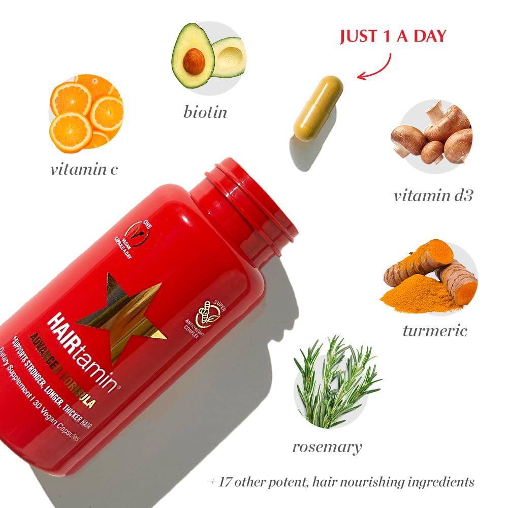 Foto 5 | Suplemento Hairtamin Advanced Vegan Biotina Para Cabello, Piel Y Uñas - Venta Internacional.
