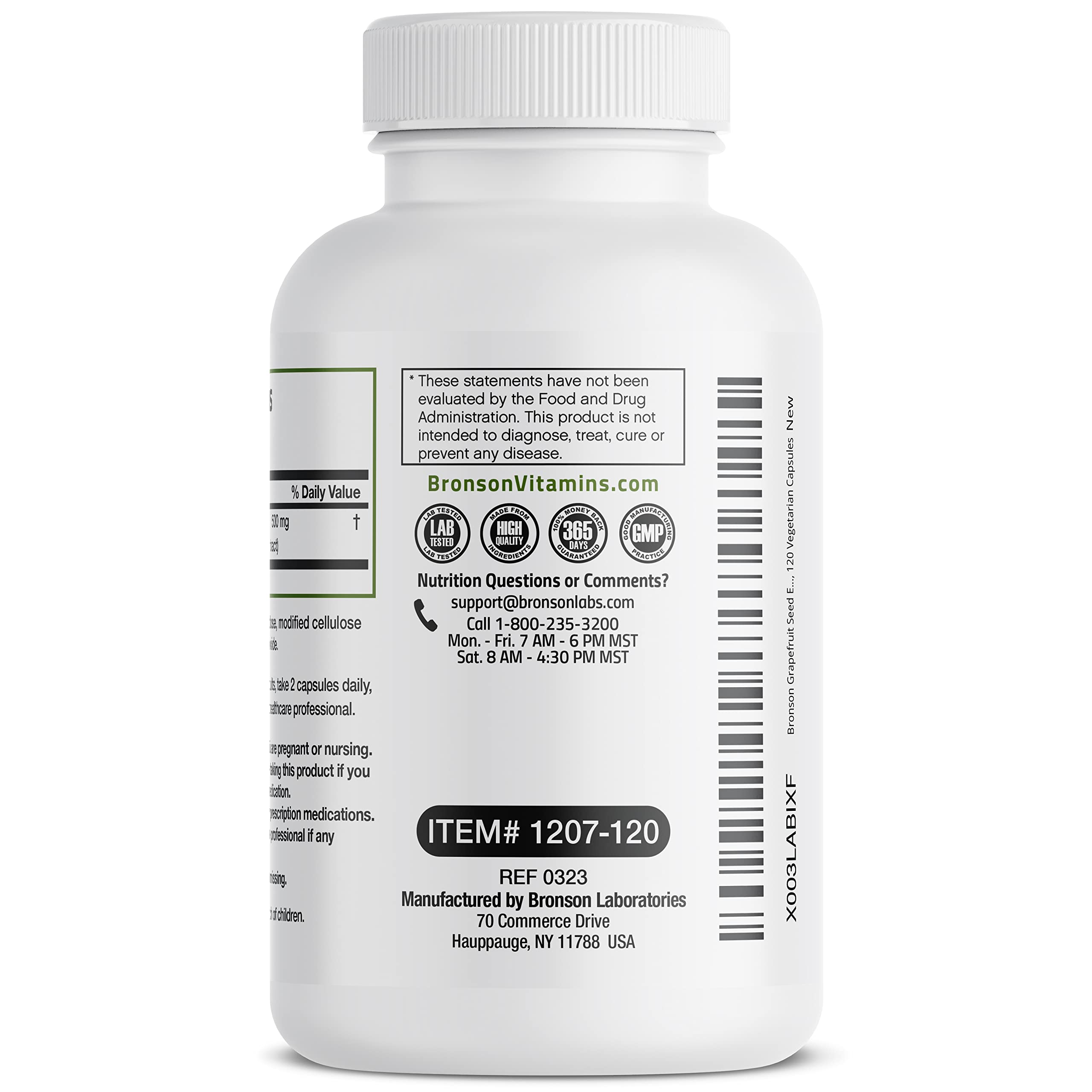 Foto 6 pulgar | Suplemento De Extracto De Semilla De Pomelo Bronson 500 Mg 120 Cápsulas - Venta Internacional.