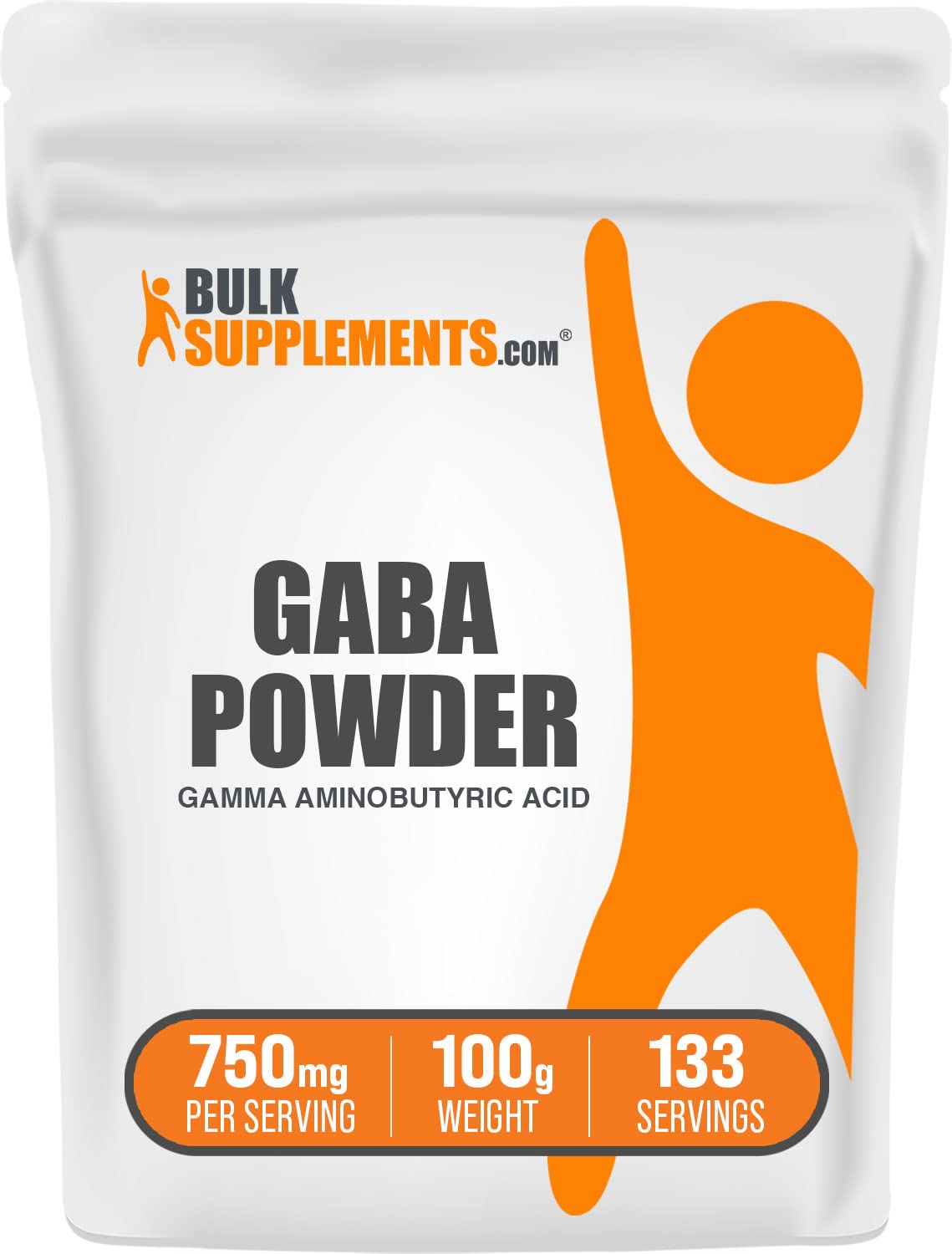 Suplemento Bulksupplements.com Gaba En Polvo 100 G (750 Mg/porción) - Venta Internacional.