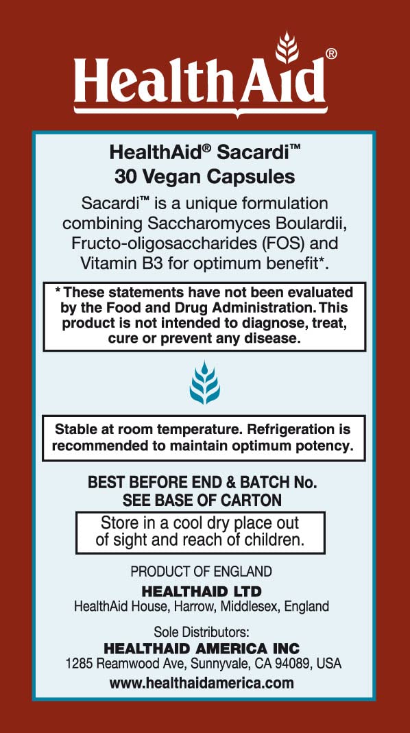 Foto 4 pulgar | Suplemento Healthaid Sacardi De 5 Mil Millones Con Vitamina B3, 30 Unidades - Venta Internacional.