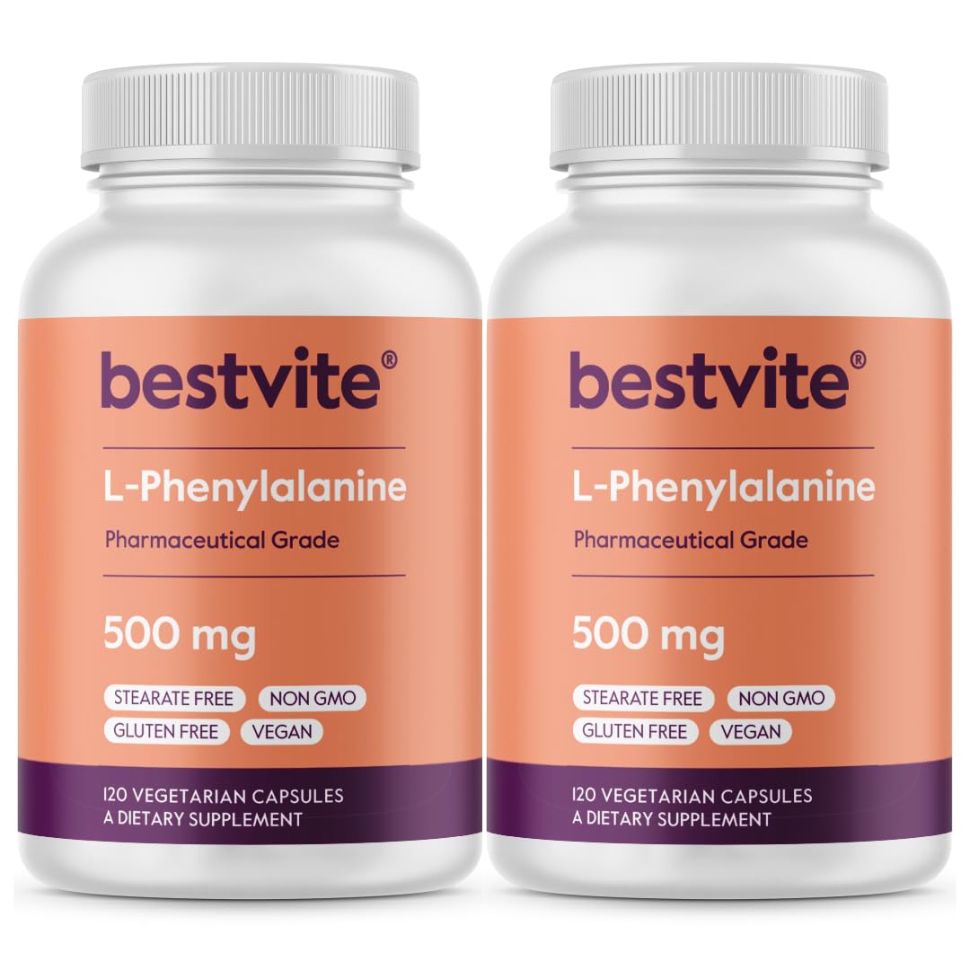 Suplemento Bestvite L-fenilalanina 500 Mg (240 Cápsulas) X2 - Venta Internacional.