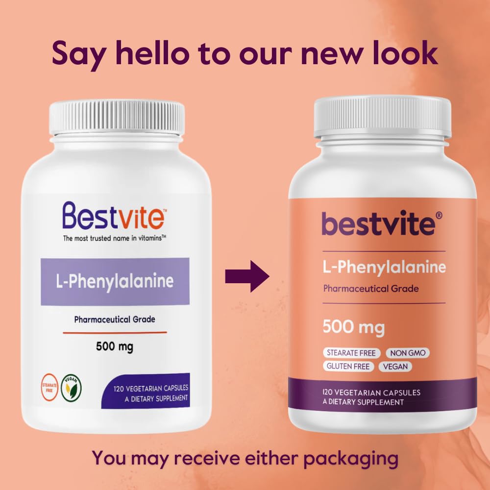 Foto 3 | Suplemento Bestvite L-fenilalanina 500 Mg (240 Cápsulas) X2 - Venta Internacional.